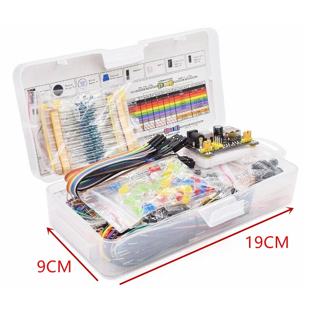 DIY Project Starter Kit For Arduino Kit Electronic DIY Kit Electronic Component Set With Box 830 Tie-points Breadboard