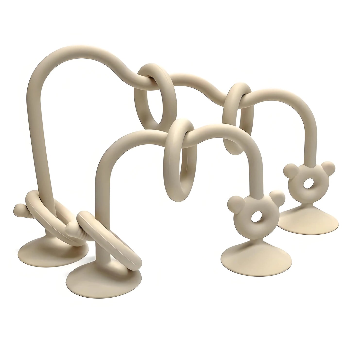 Silicone Children's Silicone Desktop Toys Bead Wrap Baby Early Learning Puzzle Game Toys Highchair Desktop Adsorption Toys