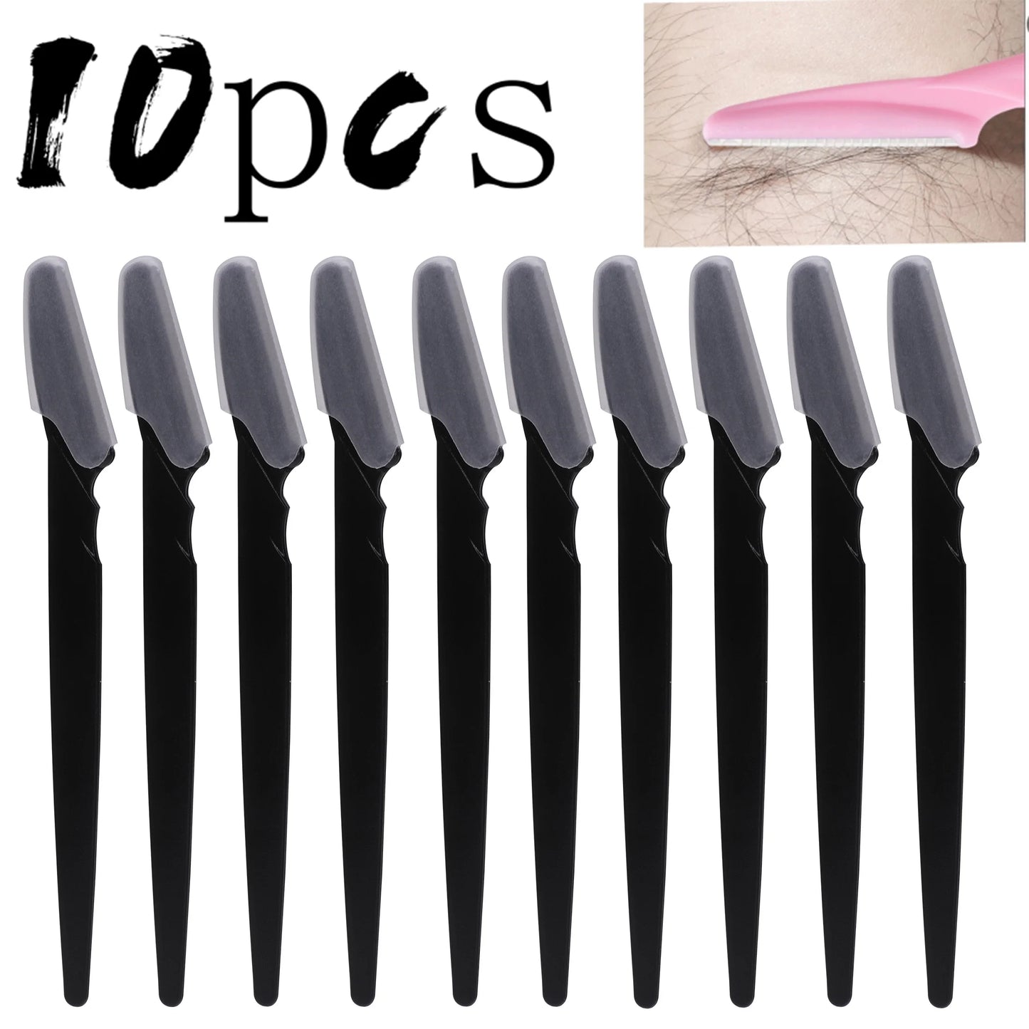 ✨ Eyebrow & Face Razor Set | Safe Trimmer with Protective Cover (5/10/30/40pcs) ✨