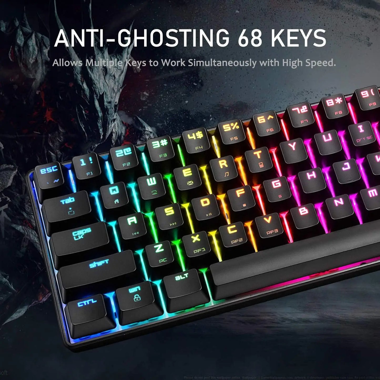 ⌨️ MAMBASNAKE MK14 Gaming Keyboard – Wired, RGB & Buy 2 Get 1 Free! ⌨️