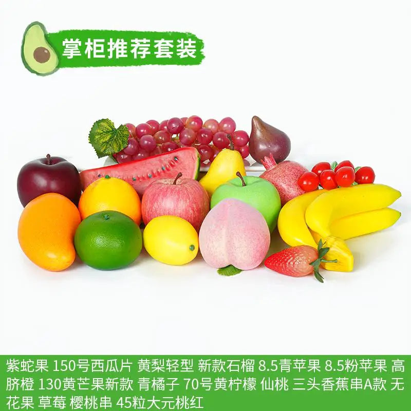 Artificial Decor Fruits Bubble Mini Simulation Fruit Apple Orange Lemon Set Crafts Festive Supplies Foam Fruit Model 38pc/set