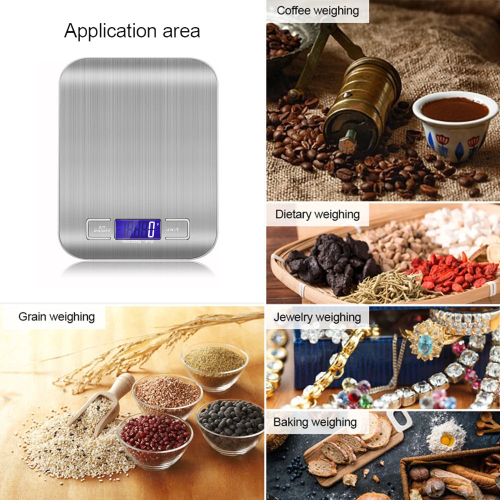 5kg/1g Portable Electronic Digital Kitchen Scale LCD High Precision Scales Food Coffee Balance Measuring Weight Baking Scale