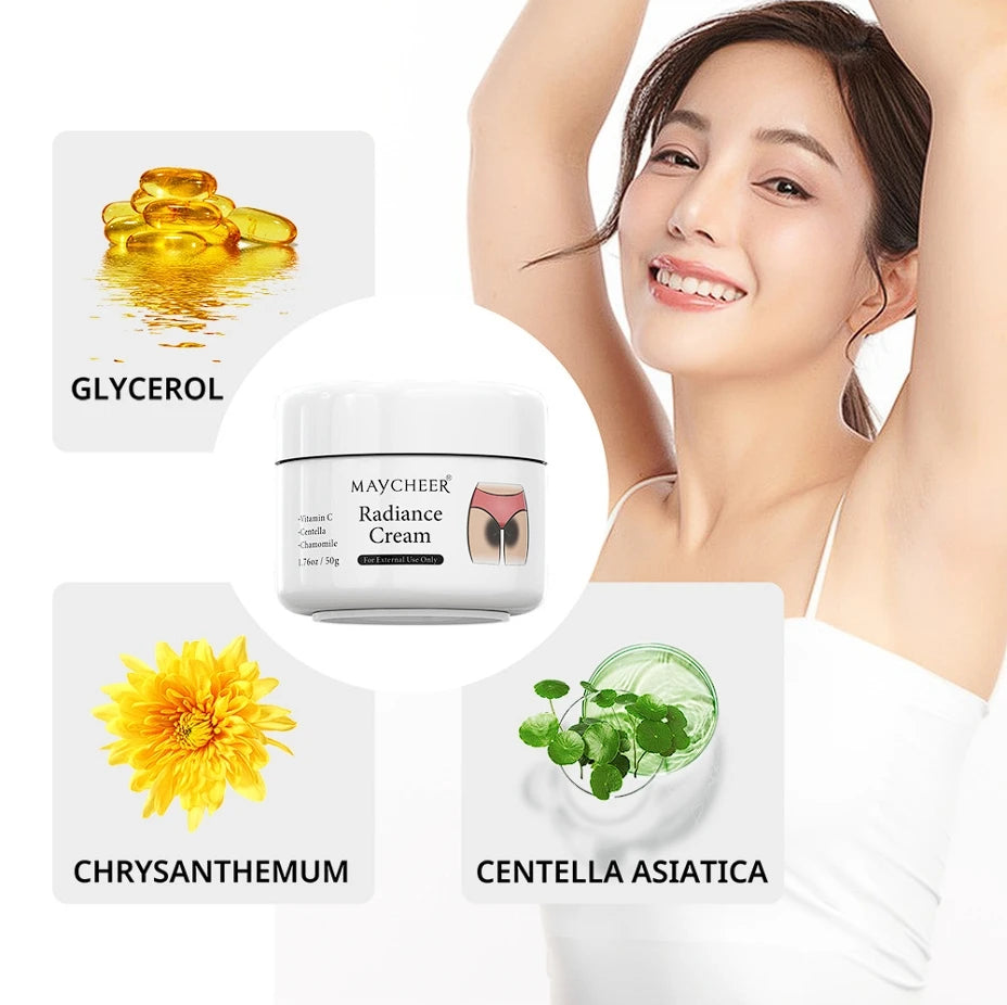 Whitening Cream Private Parts Underarm Bleaching Butt Knee Brighten Inner Thigh Intimate Parts Dark Remove Melanin Fine Skin