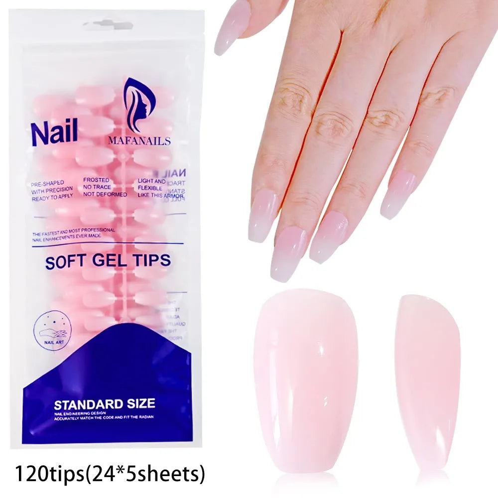 ✨ 100pcs White Square False Nails | Full Cover Acrylic Tips in 10 Sizes ✨