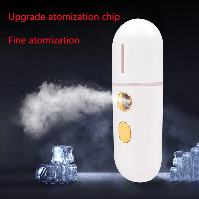 Nano Spray Facial Steamer for Face, Cool Facial Mister Steamer Handy Mist Sprayer Moisturizing Hydrating for Skin Care, Makeup