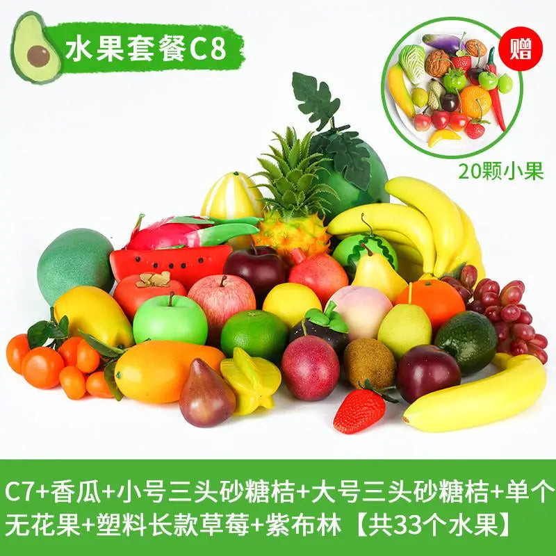 Artificial Decor Fruits Bubble Mini Simulation Fruit Apple Orange Lemon Set Crafts Festive Supplies Foam Fruit Model 38pc/set