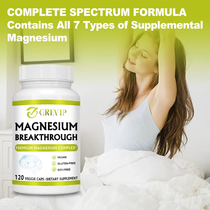 Magnesium Breakthrough - 7 Forms of Magnesium - Natural Sleep and Brain Supplement, Supports Muscle, Joint and Heart Health