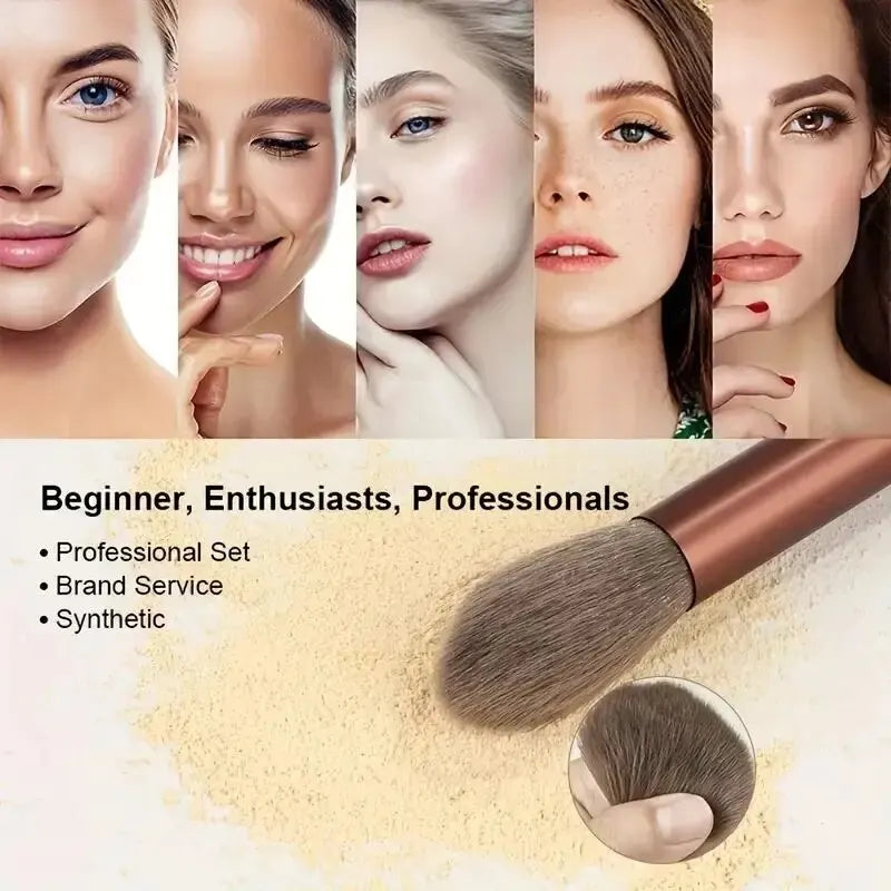 ✨ Professional Makeup Brush Set | Soft & Fluffy Kabuki, Foundation & Eyeshadow Brushes ✨