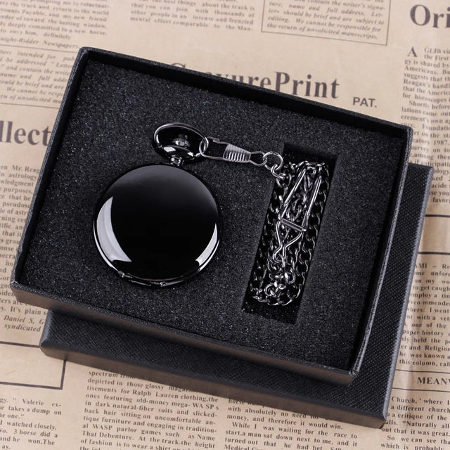 Luxury Gold Quartz Pocket Watch Gift Box Set For Family Fashion Casual Necklace Pendant Unisex Pocket&Fob Chain Watches with Box