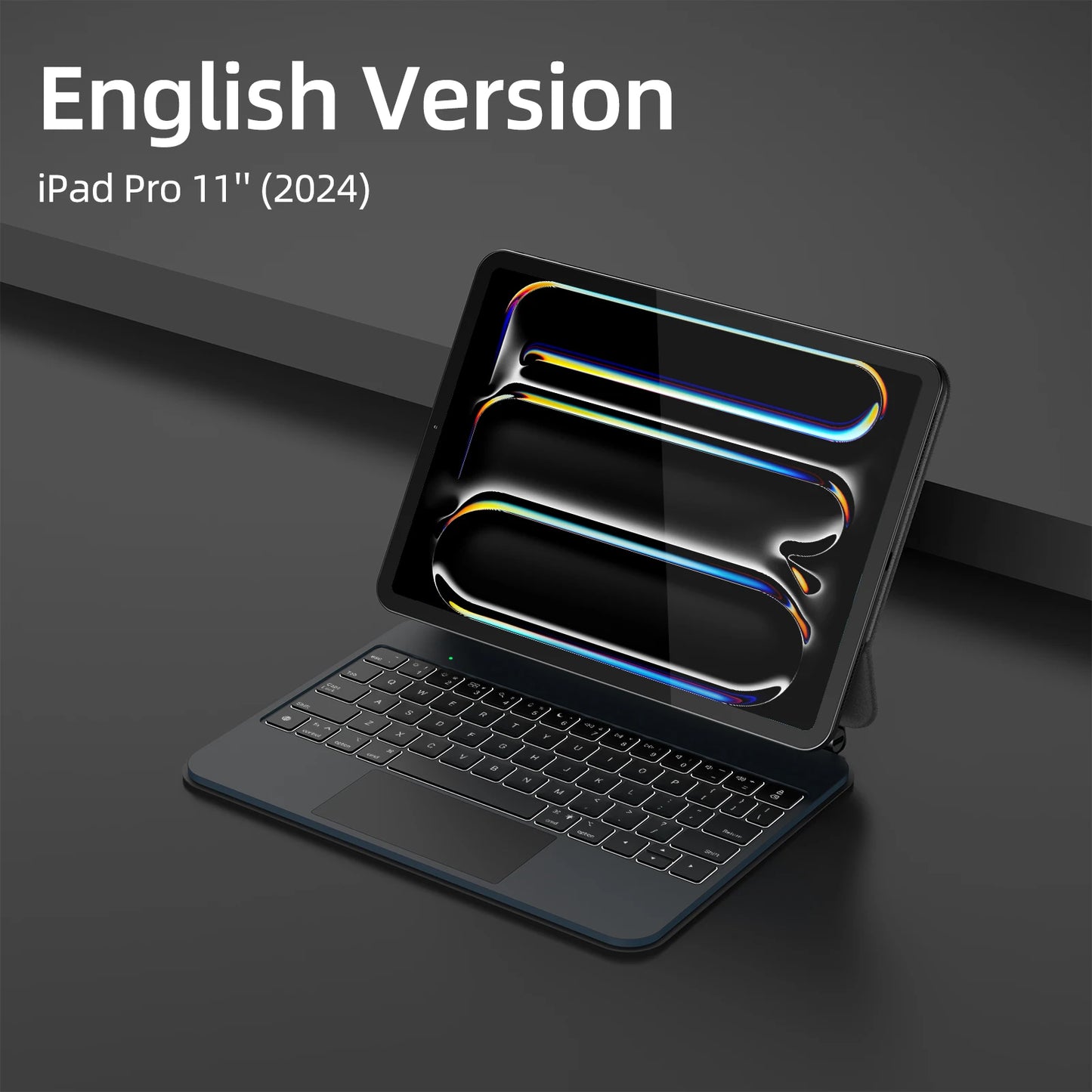 Smart PIN Plug&Play Magic Keyboard Case for iPad Pro 11 2024 M4 iPad Air 4/5/6 10.9 Multi-touch Touchpad Smart Reverse charging