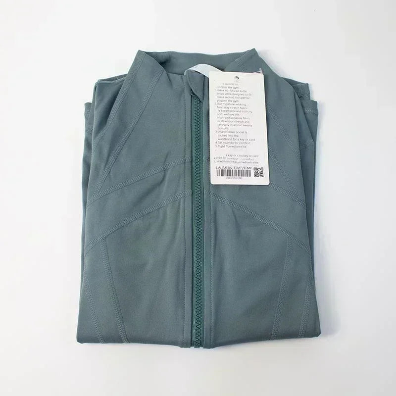 Lemon Definition Women Jacket Fashion Tight-fitting Thin Sportswear Training Running Gym Yoga Solid Color Cardigan Jacket