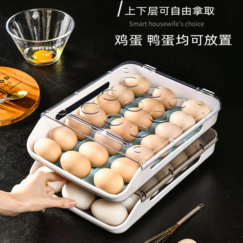 π₯ Stackable Egg Storage Box | Multi-Layer Refrigerator Organizer π₯