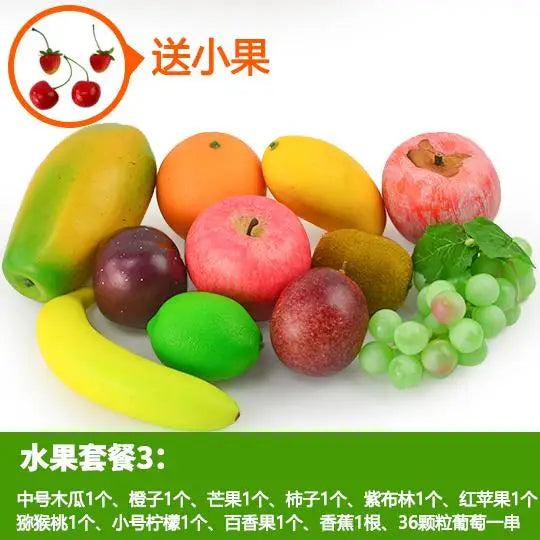 Artificial Decor Fruits Bubble Mini Simulation Fruit Apple Orange Lemon Set Crafts Festive Supplies Foam Fruit Model 38pc/set