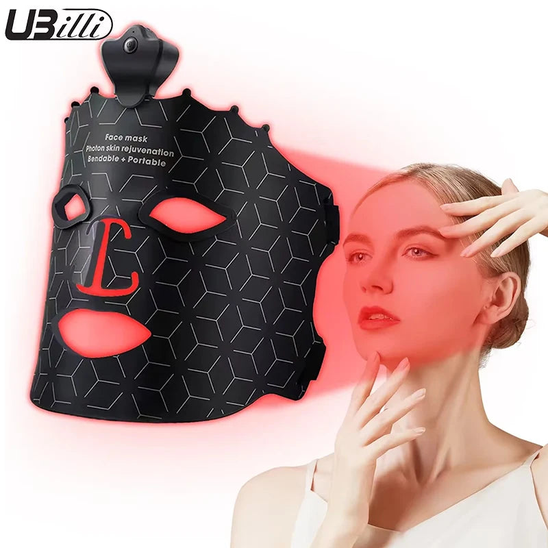 UBilli Silicone LED Face Mask 7 Colors Photon Beauty Mask Red Light Therapy Skin Care Repair Skin Brightening Wireless Use