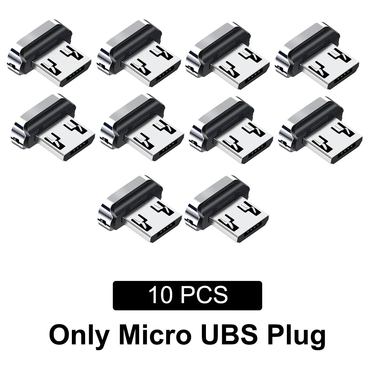 5/10Pcs Magnetic Phone Cable Adapter Magnetic Connector Tip Heads 360 Rotating Strong Magnetic Plug for Micro USB Android Device