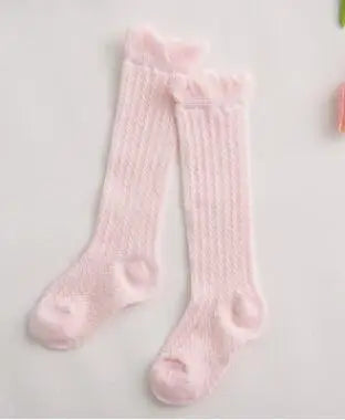 Knee High Socks Girl Long Soft Cotton Lace Baby Socks Kids Socks Meias Princess 2020 New Toddlers Girls Big Bow Children Cartoon