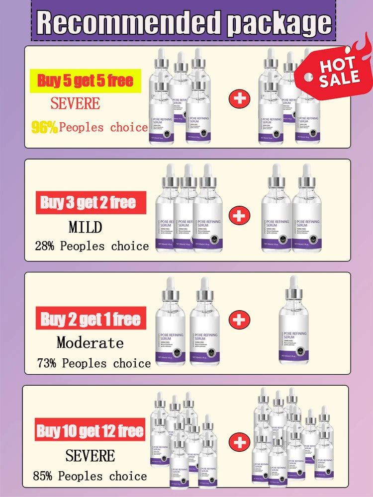 Face Skin Pore Shrinkage Serum Long-Lasting Moisturizing Improves Large Pores Calming Skin Care Essence