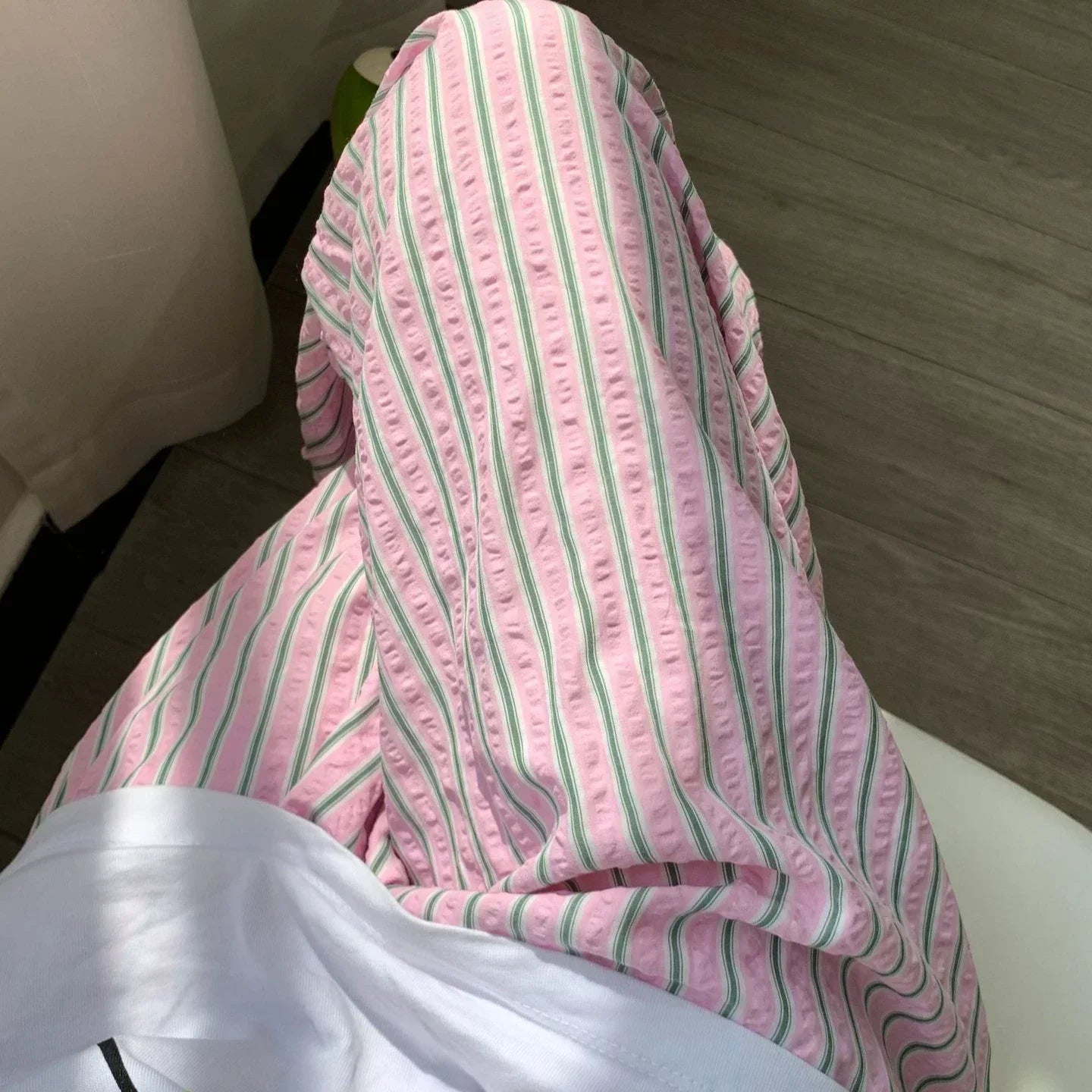 Korean Casual Striped Drawstring Straight Pant Y2k Women Loose Holiday Pants Perppy Sweet Pink High Waist Office Trousers