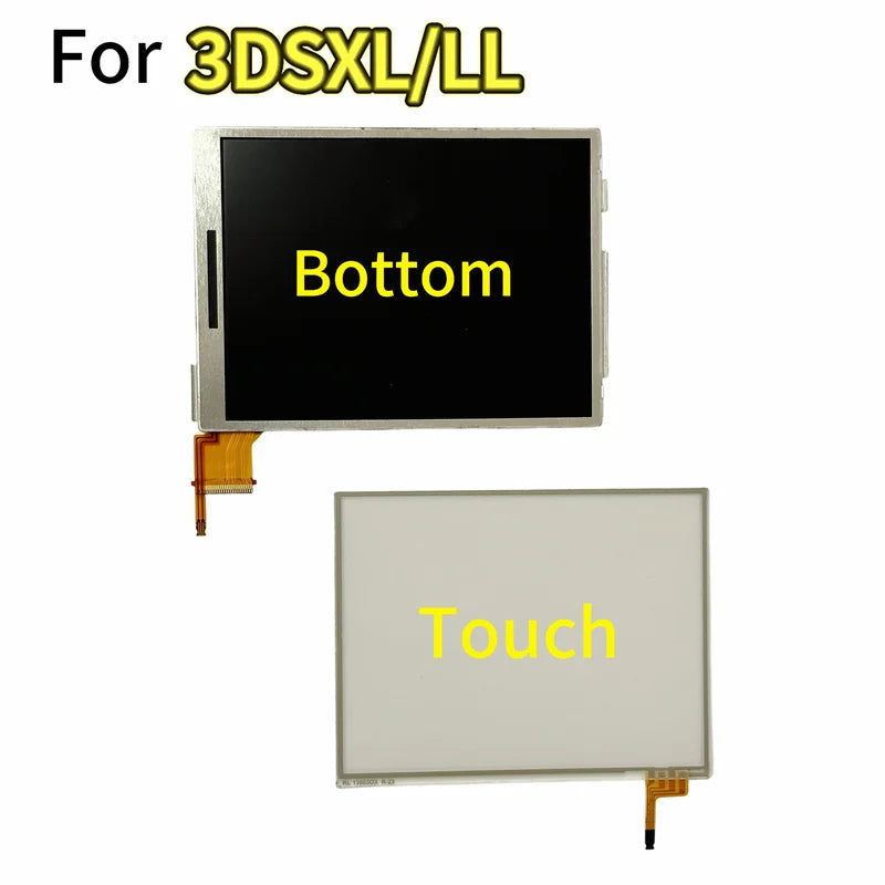 Touch Screen Panel Digitizer Glass for Nintendo 3DSXL 3DSLL Top Upper & Bottom Lower LCD Display Screen Camera Volume Flex Cable