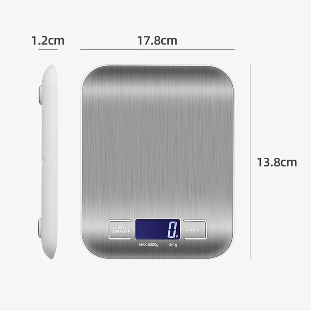 5kg/1g Portable Electronic Digital Kitchen Scale LCD High Precision Scales Food Coffee Balance Measuring Weight Baking Scale