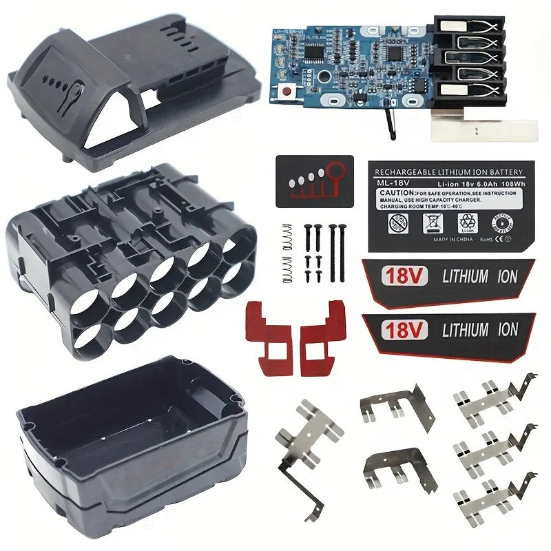 Factory Sale M18 Li-ion Battery Case BMS Replacement for Milwaukee 18v Battery Case PCB Cordless Power Drill Combo Kit Housing