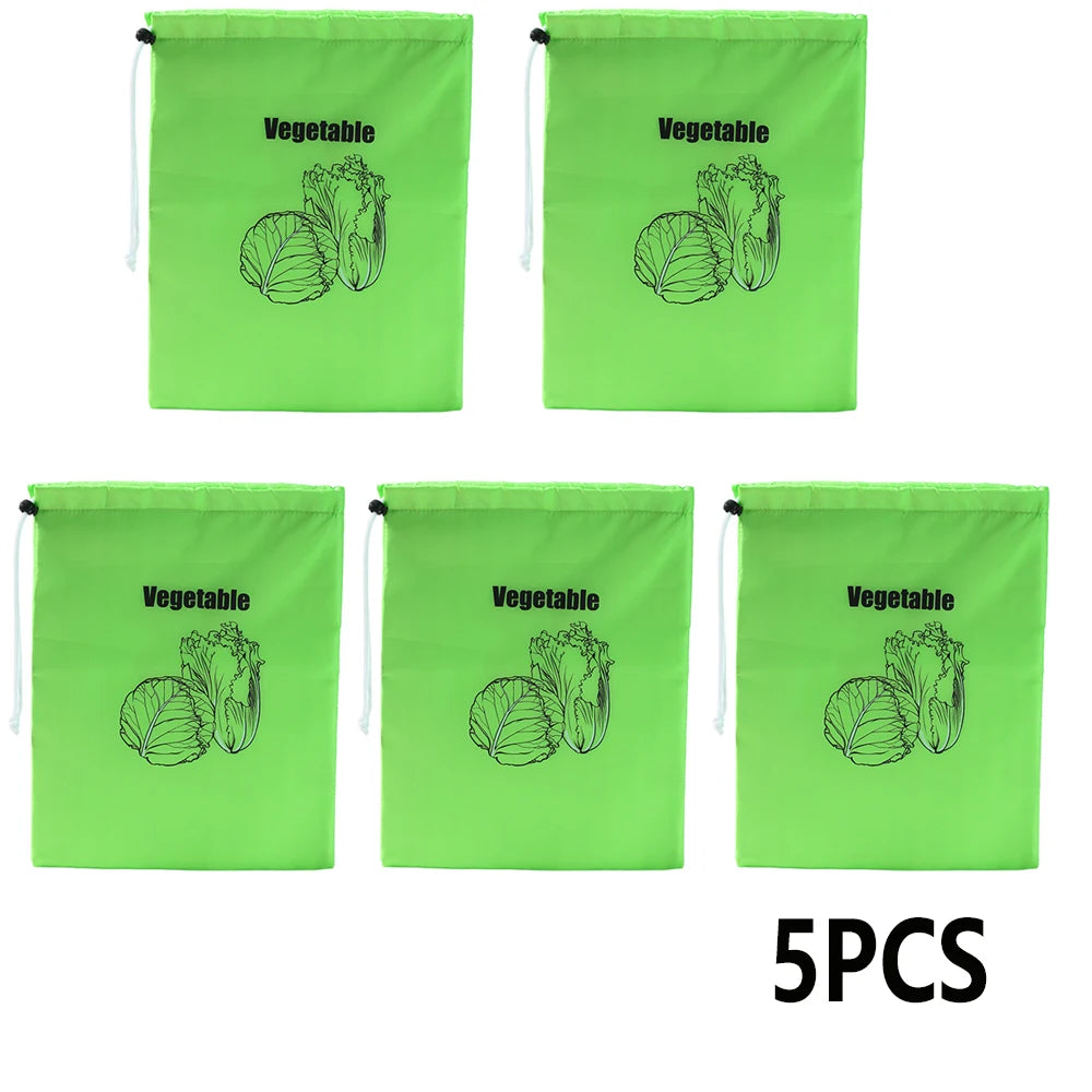 1/2/3/5Pcs Durable Yellow Banana Storage Bags Insulated Fruit Vegetable Fresh-keep Bundle Pocket Drawstring Banana Preserve Bag