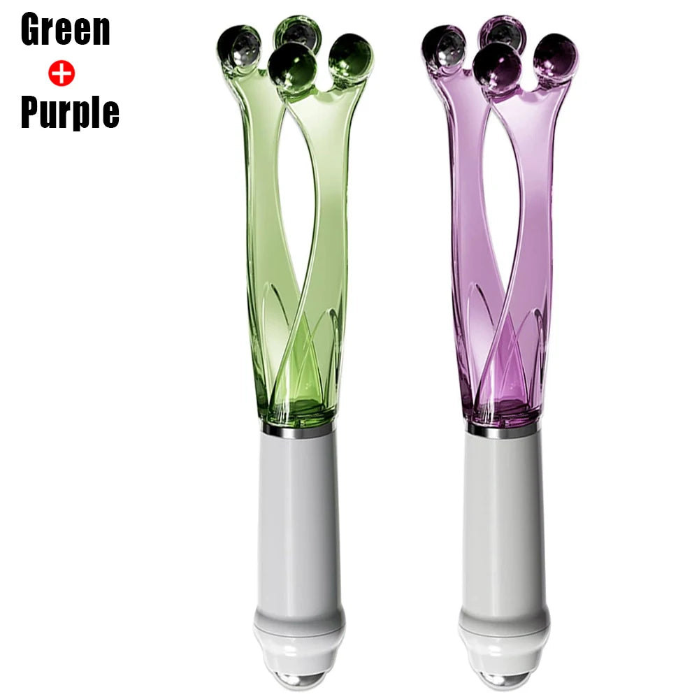 1/2PCS Finger Massager Roller with Stainless Steel Beads, Dual Head 360 Degree Rolling Design, 4 Sided Massager for Hand Relax