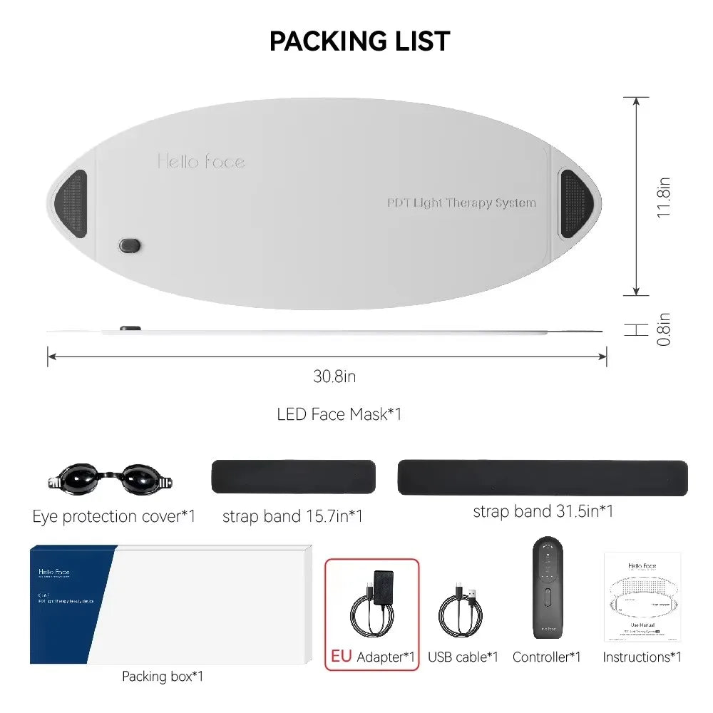 Hello Face 850nm Near Infrared PDT Light Therapy System 720 Light Sources LED Photon Beauty Device LED Face Mask Body Skin Care