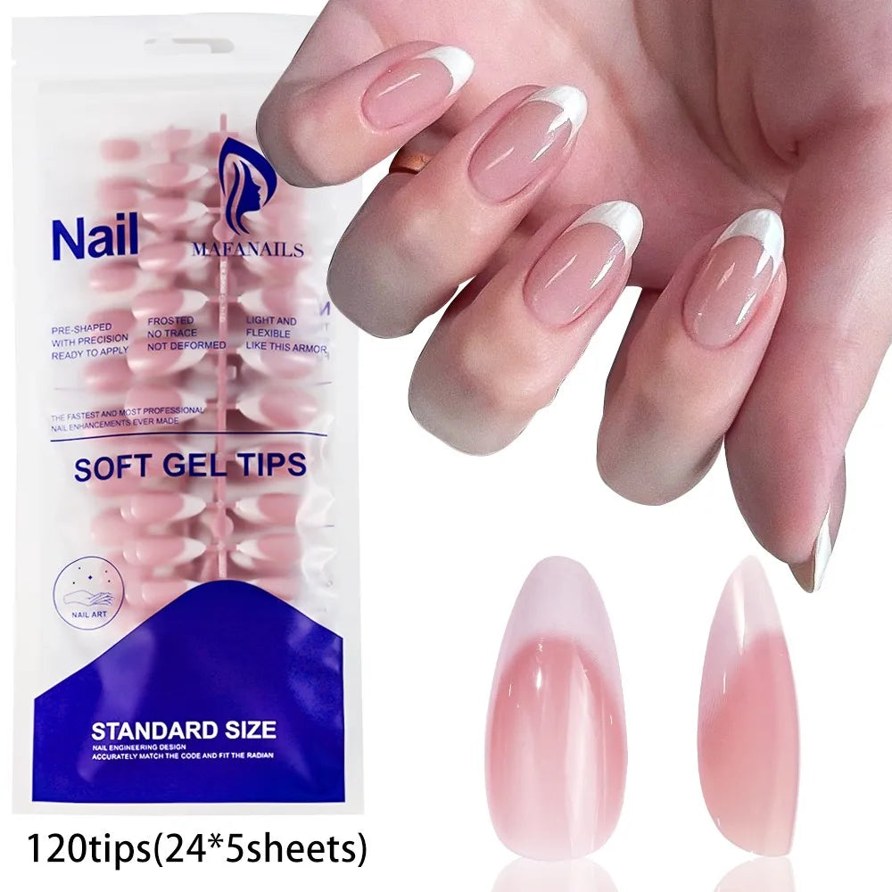 ✨ 100pcs White Square False Nails | Full Cover Acrylic Tips in 10 Sizes ✨