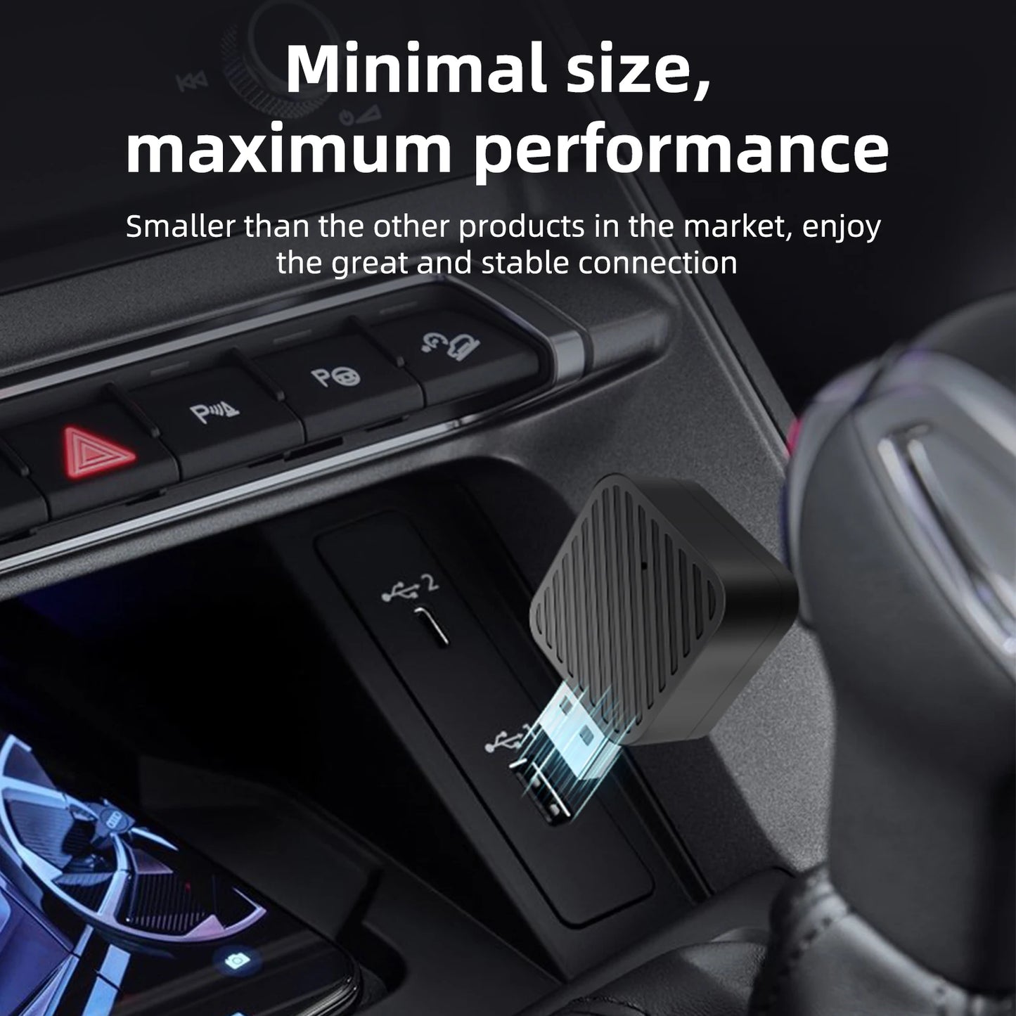2025 NEW Mini 2in1 Wireless Adapter CarPlay & Android Auto in One Plug&Play 5G WiFi Bluetooth 5.0 USB Interface Not To Fall Off