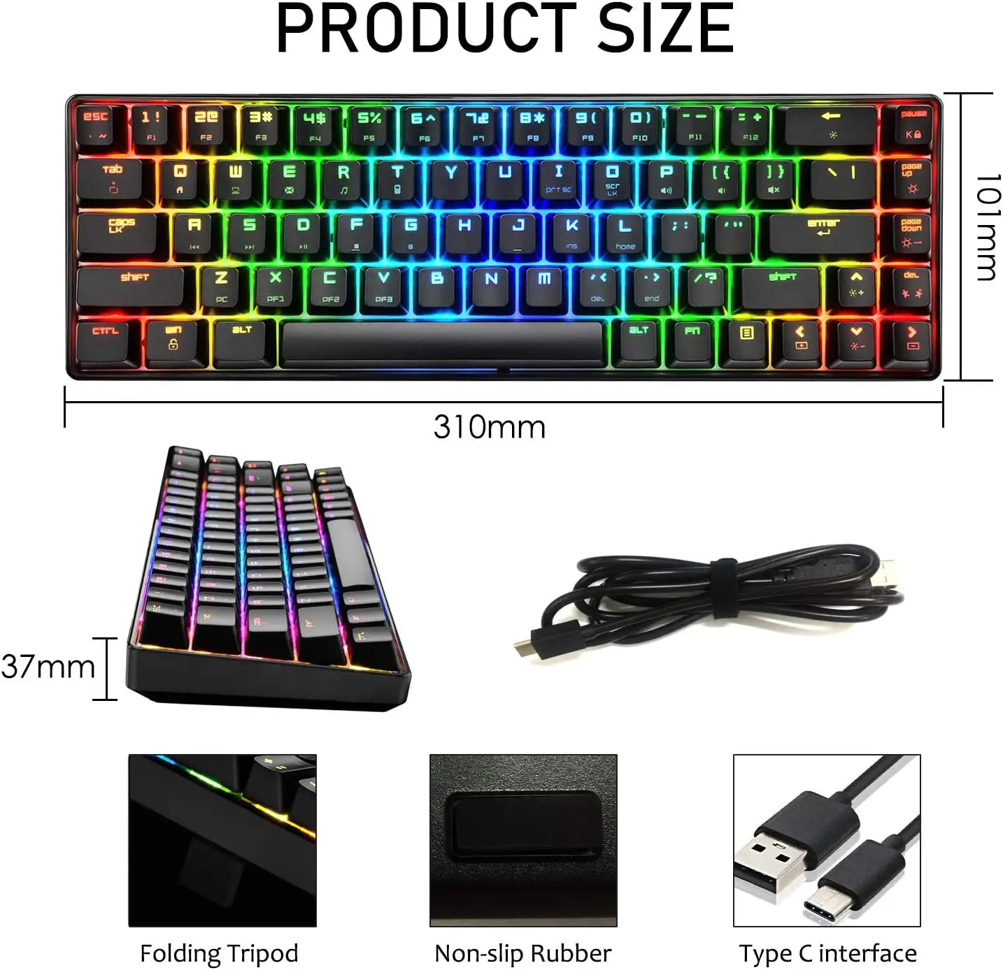 ⌨️ MAMBASNAKE MK14 Gaming Keyboard – Wired, RGB & Buy 2 Get 1 Free! ⌨️