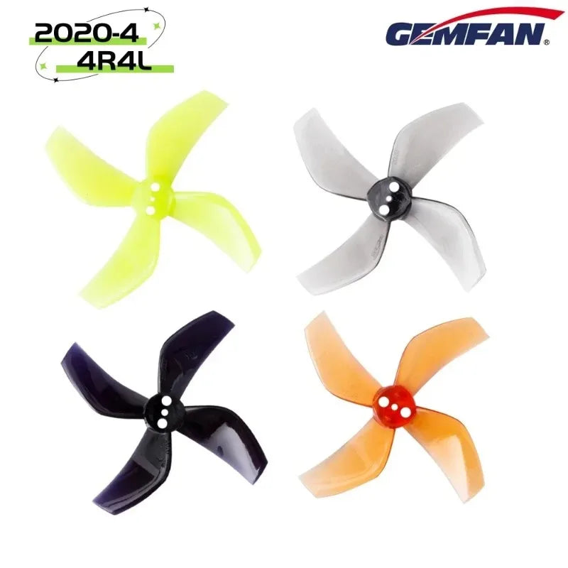 8Pcs / 4Pairs GEMFAN D51 2020 2x2x4 2inch 50.3mm 4-Blade PC Propeller 1.5mm for RC FPV Racing Freestyle Tinywhoop BETA85X Drone