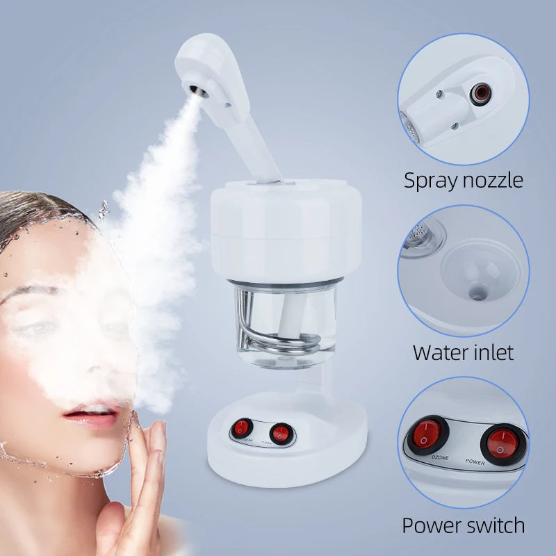 Facial Steamer for Face Facial Vaporizer Professional Face Steamer Hot Warm Mist Sprayer Moisturizing Portable Facial Steamer