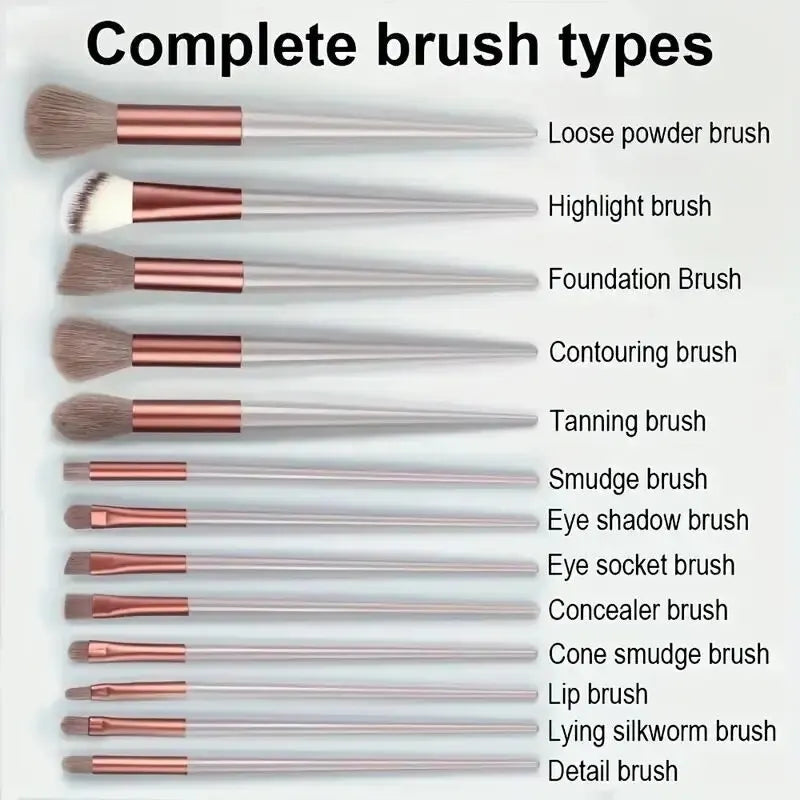✨ Professional Makeup Brush Set | Soft & Fluffy Kabuki, Foundation & Eyeshadow Brushes ✨