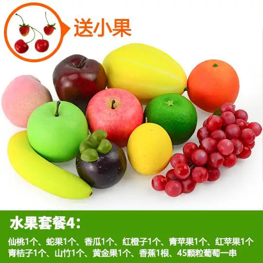 Artificial Decor Fruits Bubble Mini Simulation Fruit Apple Orange Lemon Set Crafts Festive Supplies Foam Fruit Model 38pc/set