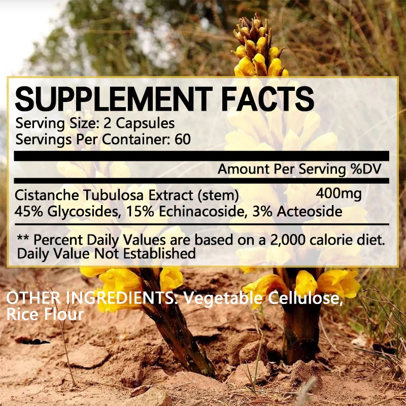 π Cistanche Tubulosa Extract 400mg | Boost Endurance & Muscle Health π