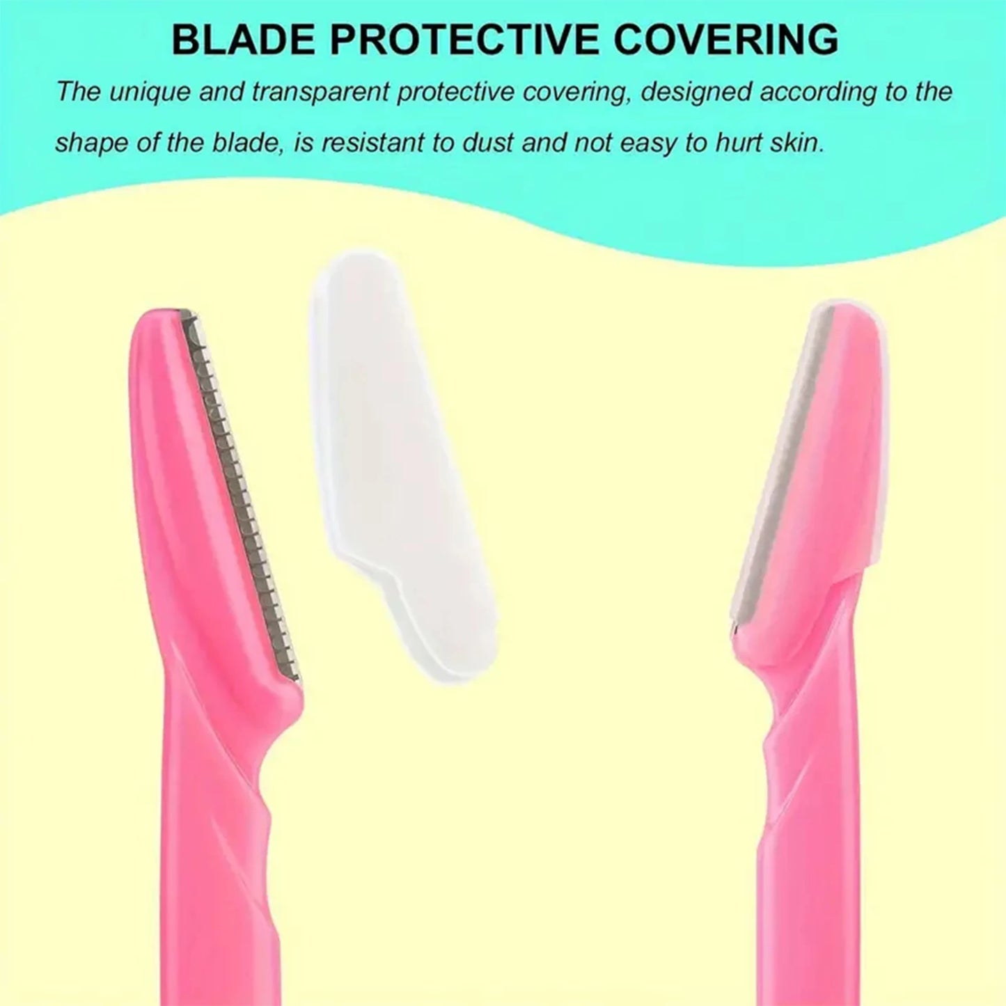✨ Eyebrow & Face Razor Set | Safe Trimmer with Protective Cover (5/10/30/40pcs) ✨