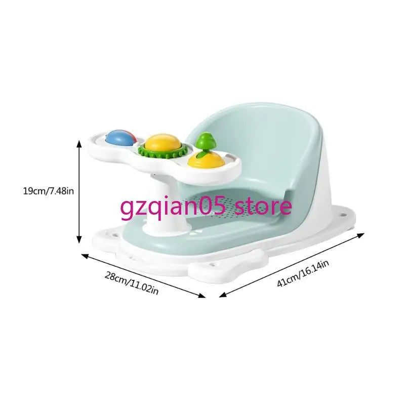 N7ME Bathtub Seats Baby Bath Seats with Bottom Suction Cups for Baby 6 Months & Up Provides Backrest Support Bathtub Seats