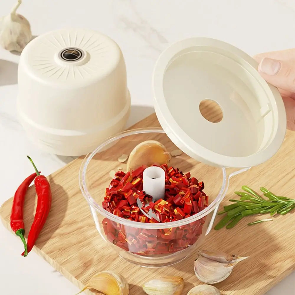 Portable Mini Electric Garlic Chopper Multi-Function Rechargeable Meat Grinder Garlic Press Kitchen Tools