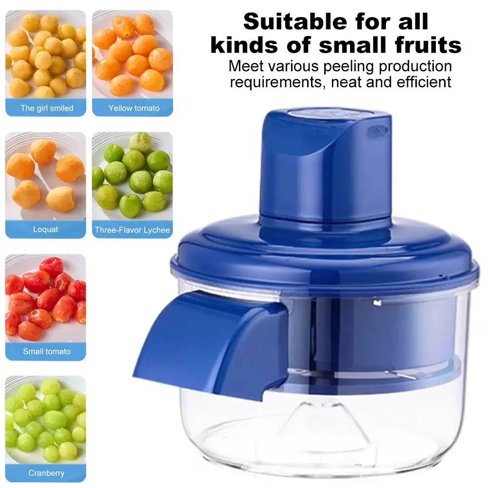 Automatic Fruit Peeler Machine Wireless Portable Grape/Apple/ Garlic/plum/Peach Peeler for Home Fast & Easy Kitchen Gadget