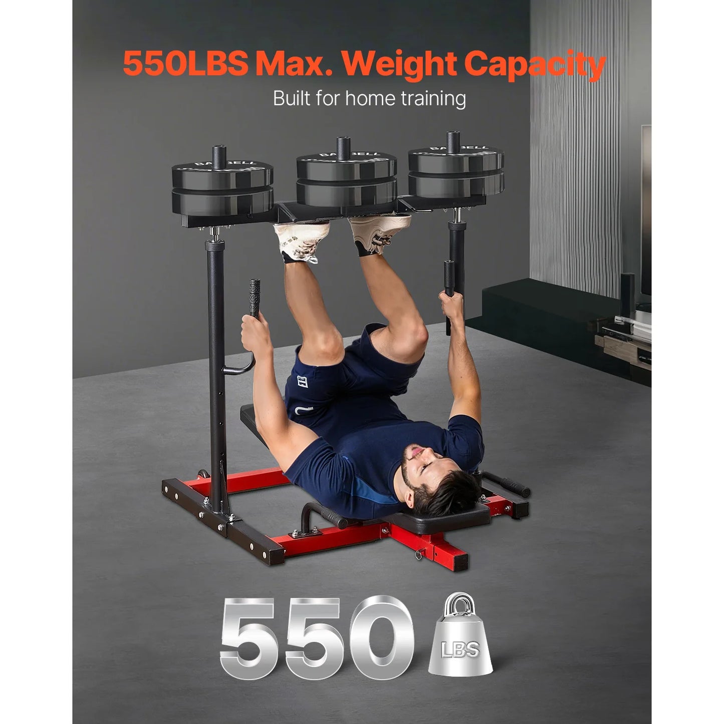SucceBuy Vertical Leg Press Machine, Lower Body Special Home Gym Machine Carbon Steel Leg Press Exercise Training Equipment