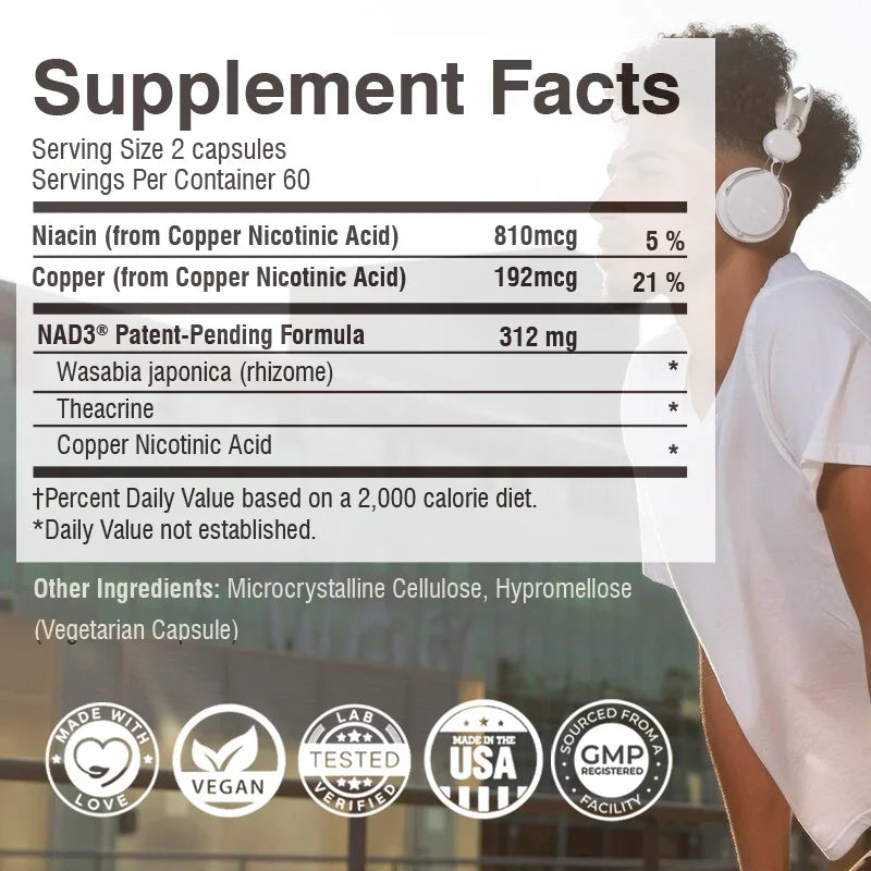 NAD Supplements - Anti-Aging Cell Booster, Supports Natural EnergySupplement
