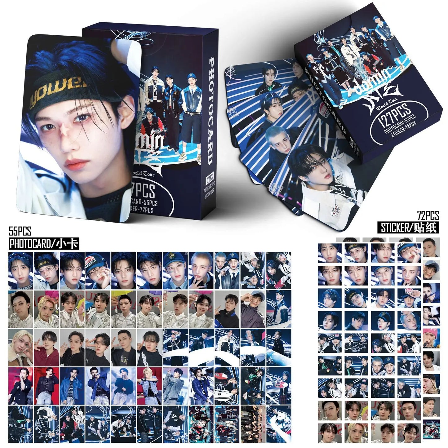 127pcs New Album KARMA HOP Photo Card Photocards Stickers Kpop Merch Lomo Cards Set Fans Collection Cards Gift
