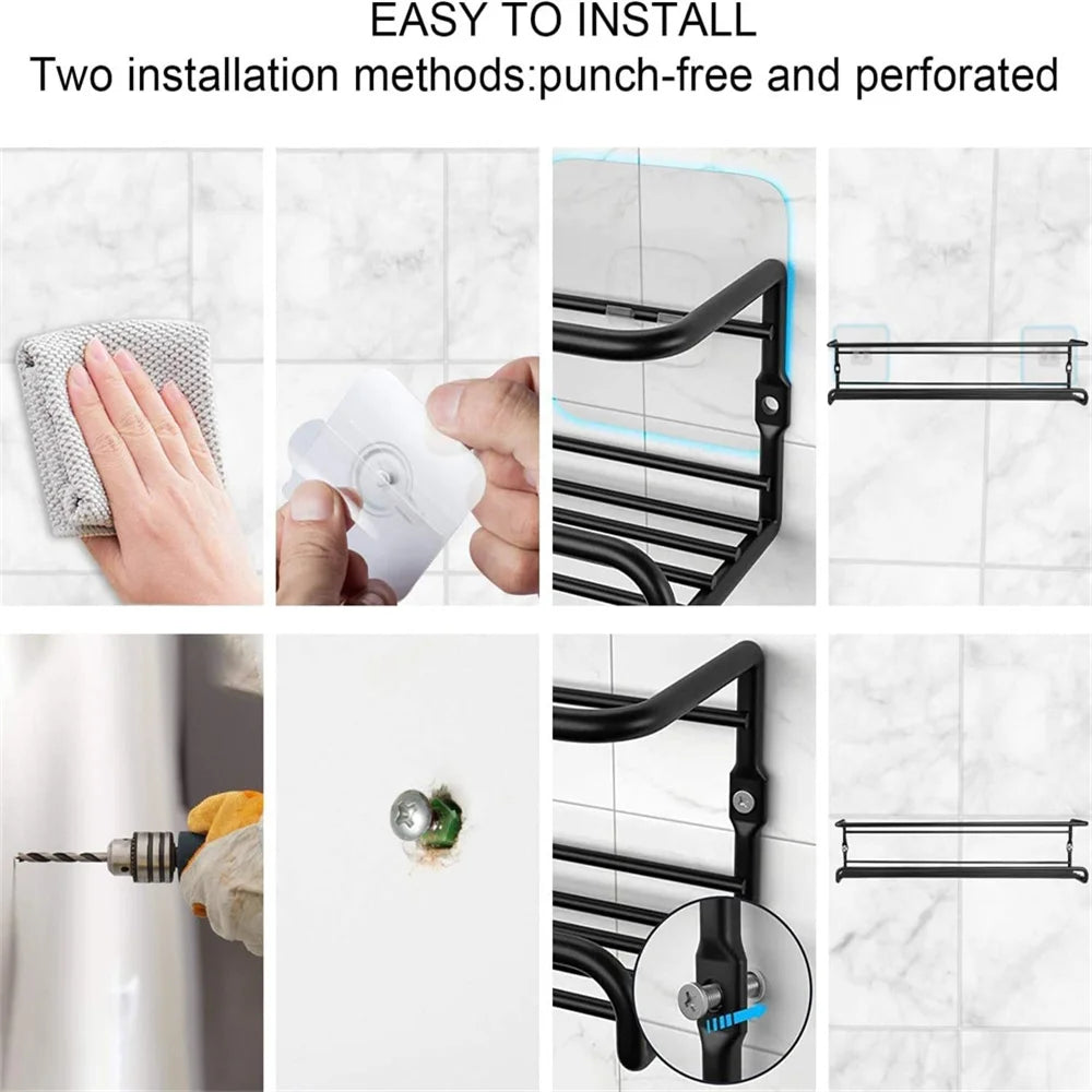 ✨ 4-Pack Wall Mounted Spice Rack | Stainless Steel Kitchen Organizer ✨