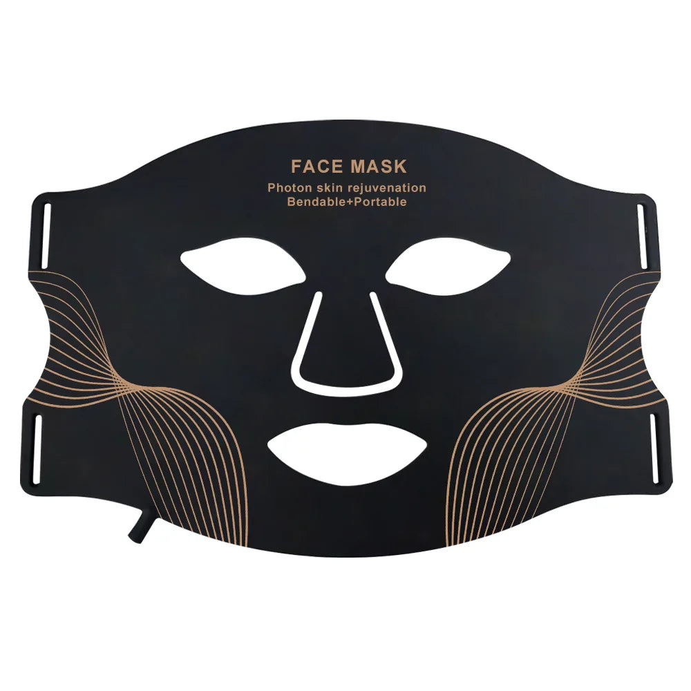 Portable 7 Colors Led Face Mask Skin Care Beauty Device Red Light Therapy Mask USB Rechargeable and Ergonomic Design for Home