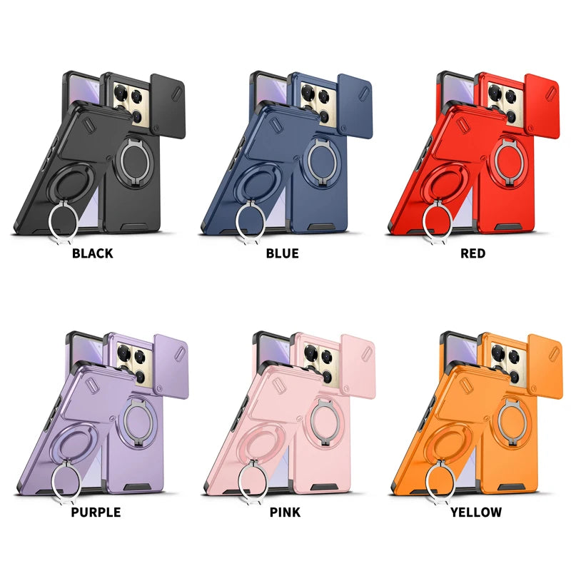 For Infinix Note 40 50 Pro Plus 4G 5G Magnetic Case ELVEV Anti-drop Heavy Duty Rugged Hard PC Ring Stand Phone Cover