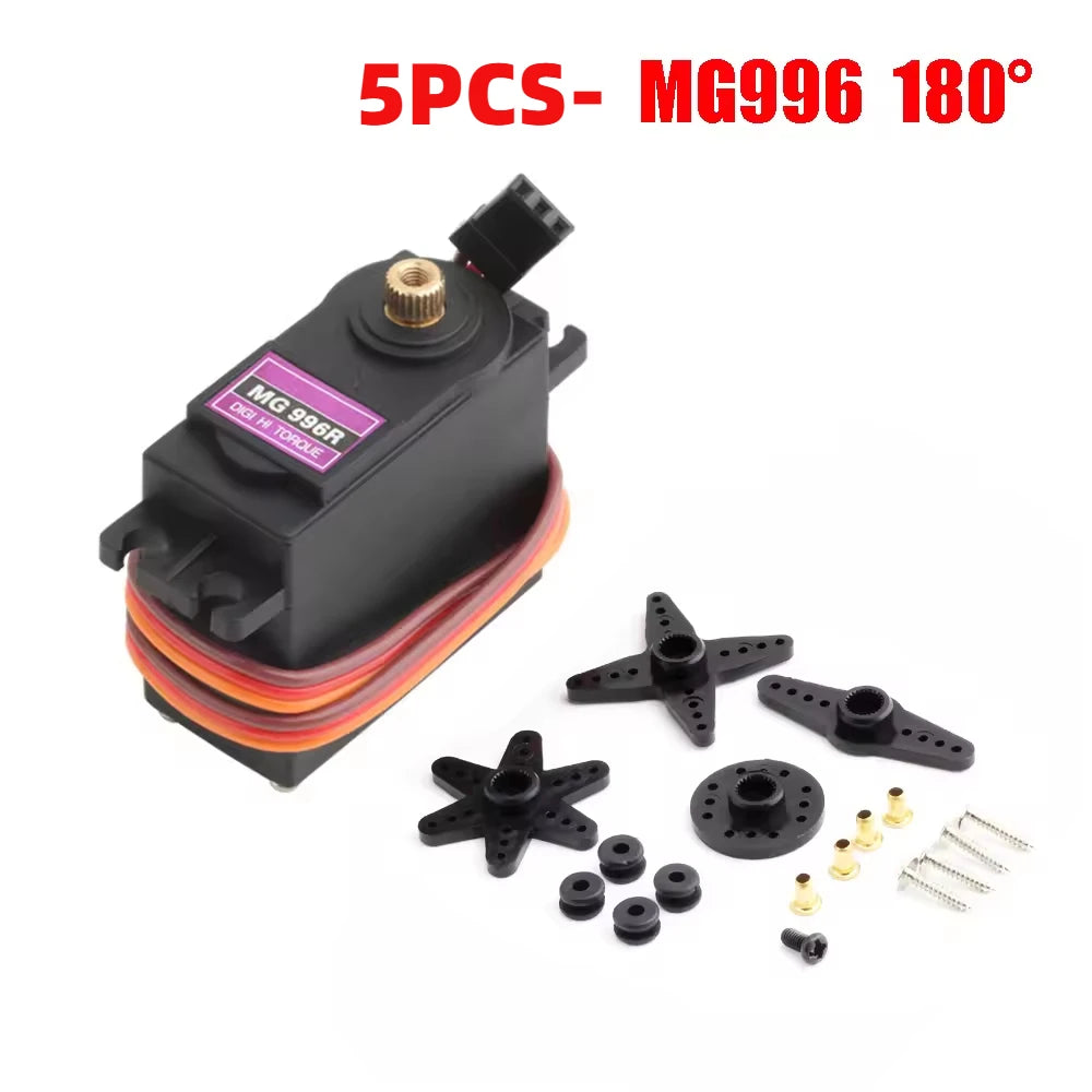 MG996R MG995 Servo Motor 180 360 JR Steering Rotation MG 996 High Speed Torque Metal Gear for RC Car Helicopter Arduino Robot