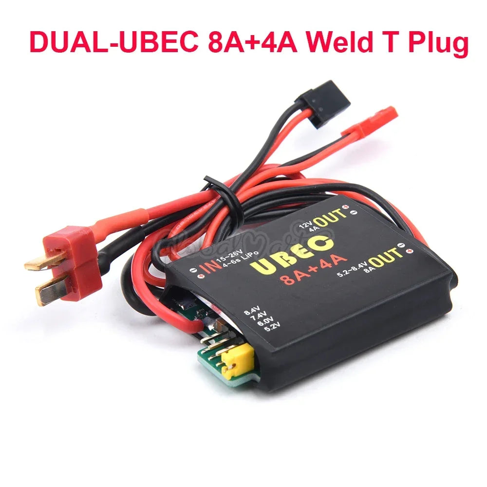 AANEW 2S-6S 6-36V UBEC 8A BEC & DUAL UBEC 8A+4A 5.2/6.0/7.4V/8.4V Servo Separate Power Supply RC Car Fix-Wing Airplane Robot Arm