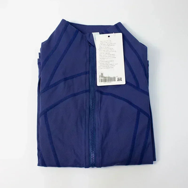 Lemon Definition Women Jacket Fashion Tight-fitting Thin Sportswear Training Running Gym Yoga Solid Color Cardigan Jacket
