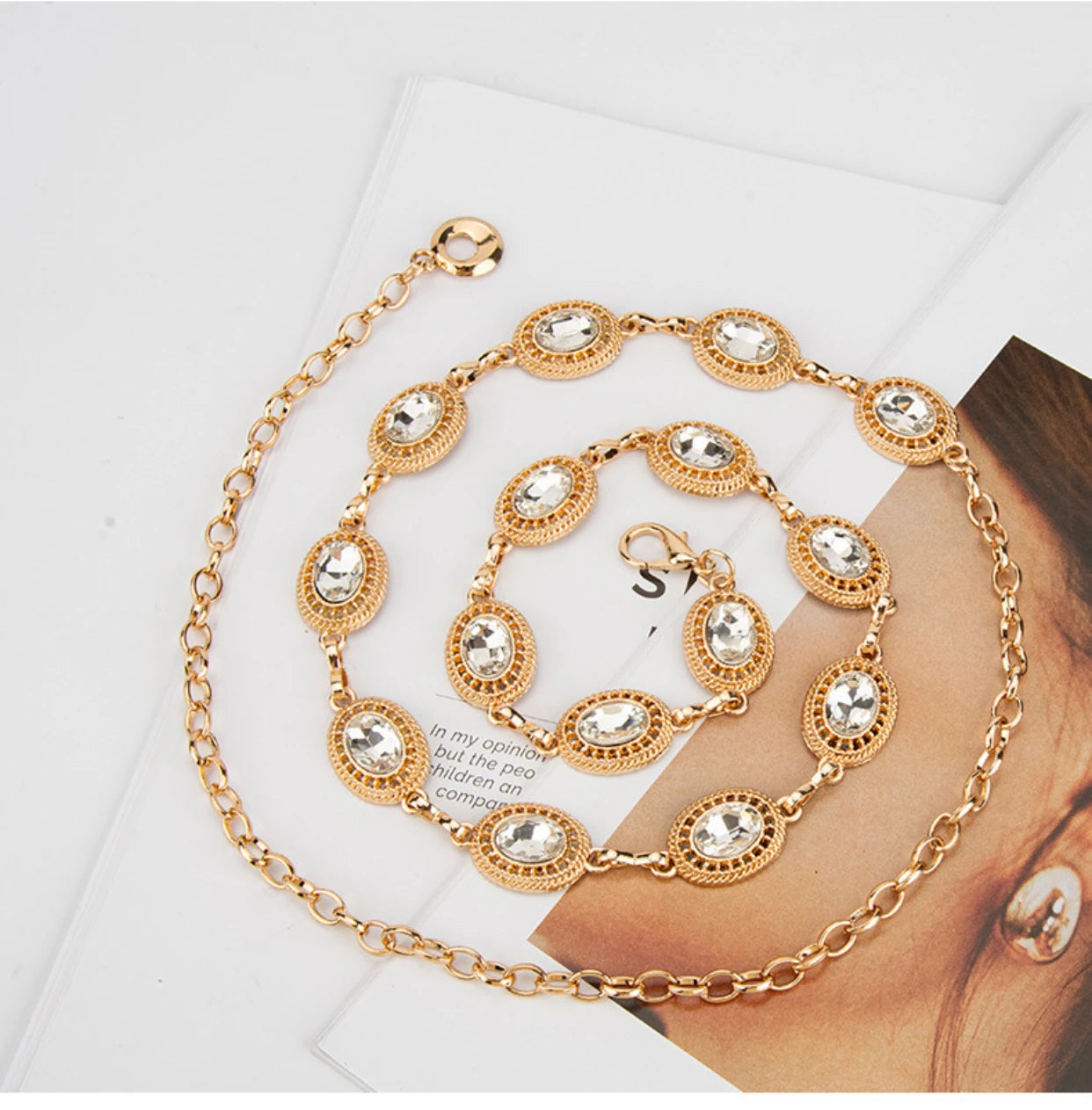 Hot-selling luxury style retro metal mesh waist chain for women, high-end chain, fashionable and versatile belt for women